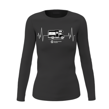 Camping Cardiogram Women Long Sleeve Shirt